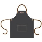 IGA Local Grocer Bib Apron P/C Canvas - Charcoal/Bronze